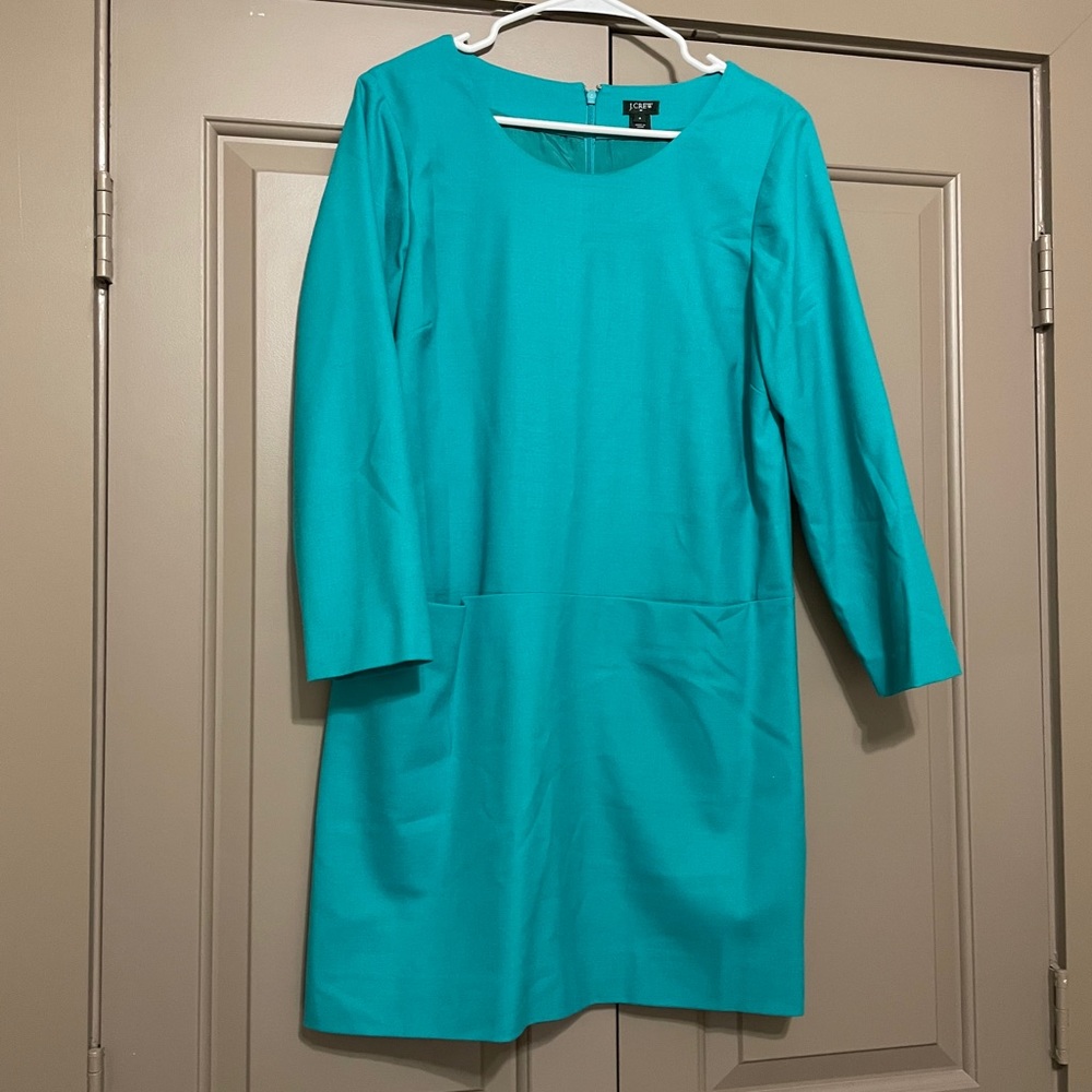 J Crew teal dress